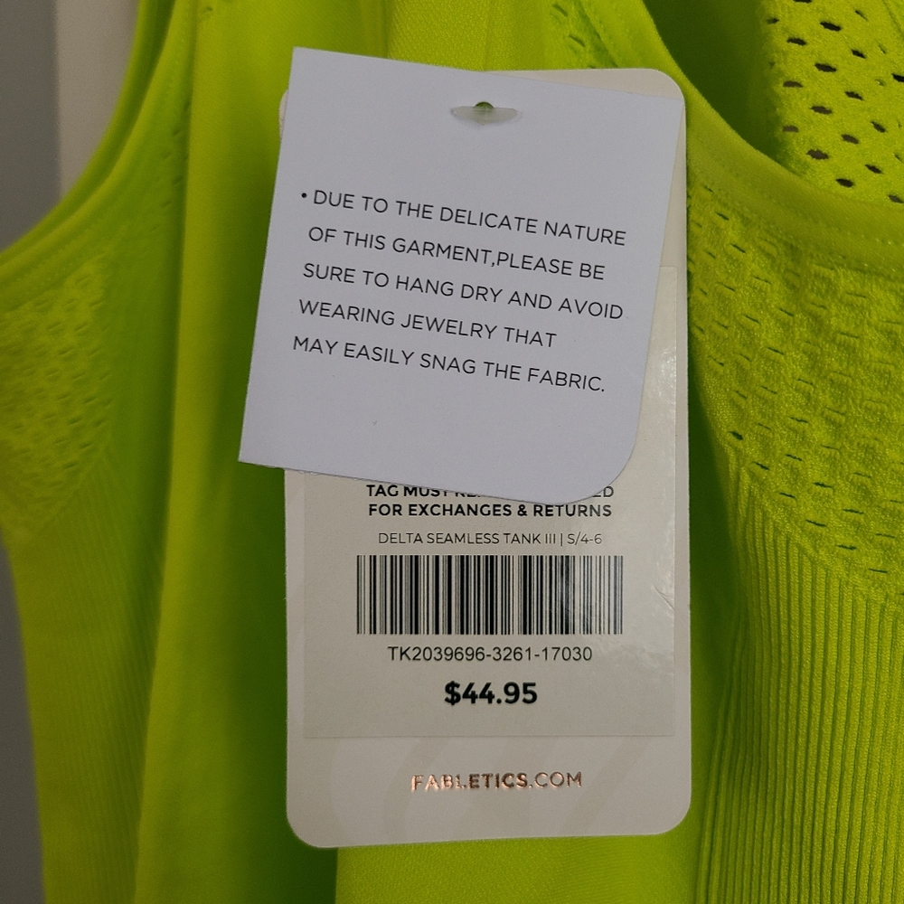 Neon Yellow Racerback Tank Top - Picture 3 of 3